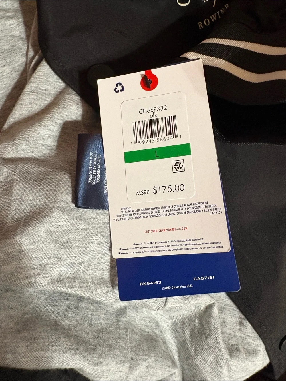 Champion Black Rowing Club Coach Bomber Jacket